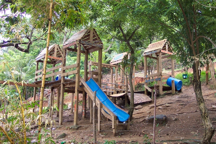 Community playground built by Mission Roatán